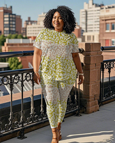 Women's creative pattern T-Shirt & Pants