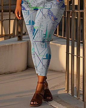 Women's creative pattern T-Shirt & Pants