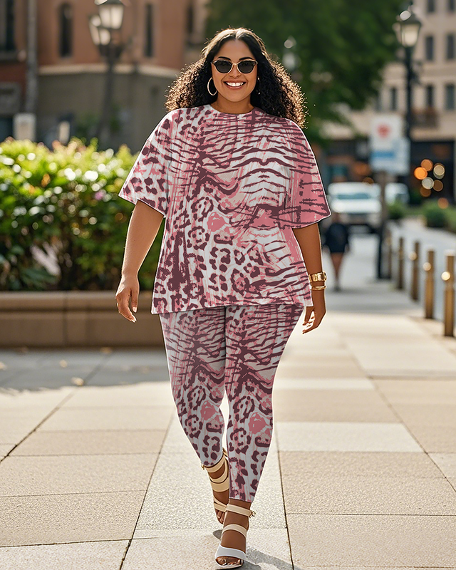 Women's Leopard print T-Shirt & Pants