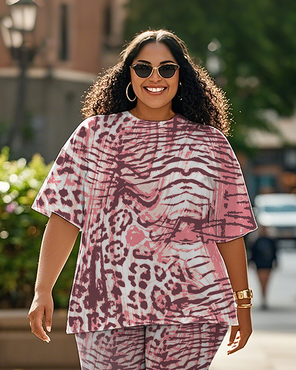 Women's Leopard print T-Shirt & Pants