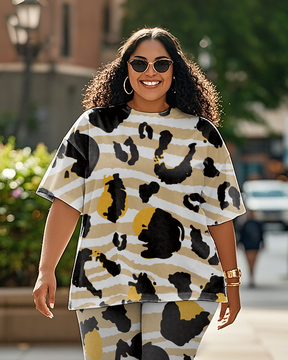 Women's Leopard print T-Shirt & Pants