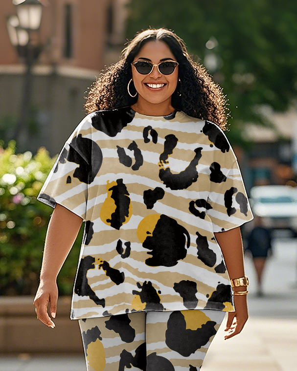 Women's Leopard print T-Shirt & Pants