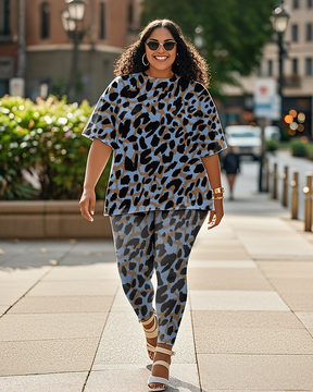 Women's Leopard print T-Shirt & Pants