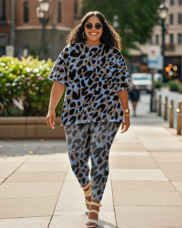 Women's Leopard print T-Shirt & Pants