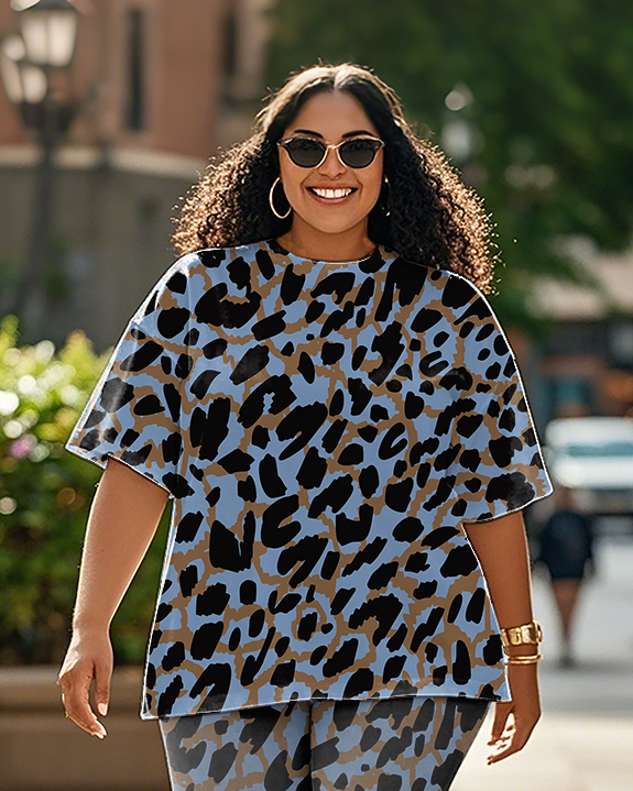 Women's Leopard print T-Shirt & Pants
