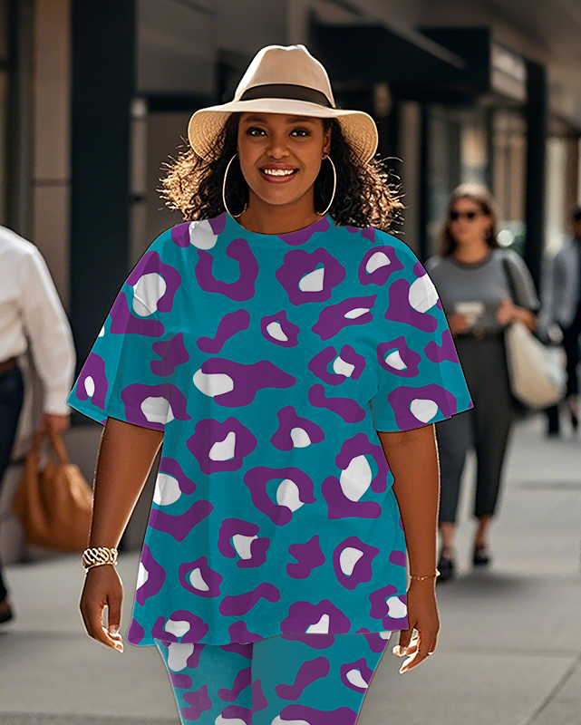 Women's Leopard print T-Shirt & Pants