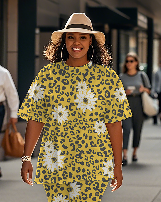 Women's Leopard print T-Shirt & Pants