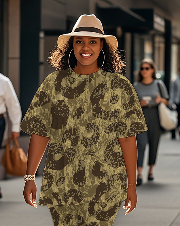Women's Leopard print T-Shirt & Pants