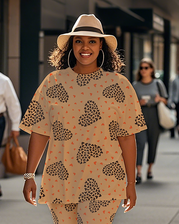 Women's Leopard print T-Shirt & Pants