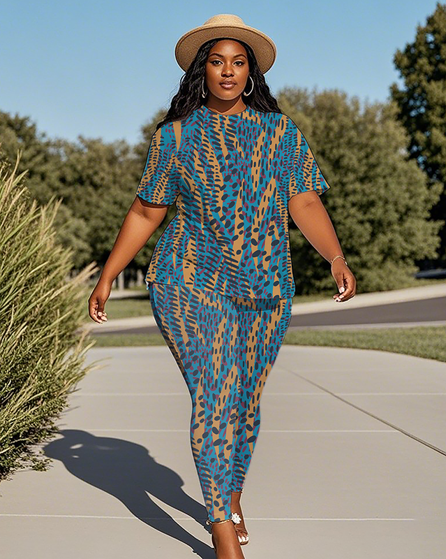 Women's Leopard print T-Shirt & Pants