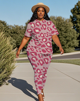 Women's Leopard print T-Shirt & Pants