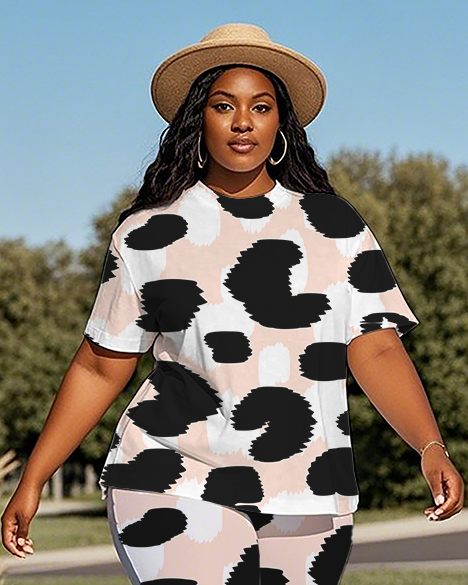 Women's Leopard print T-Shirt & Pants