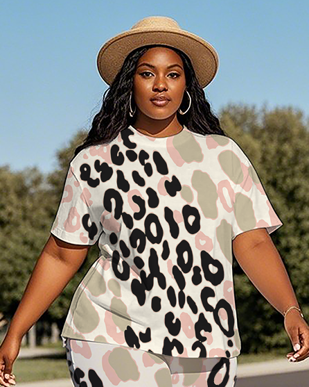 Women's Leopard print T-Shirt & Pants