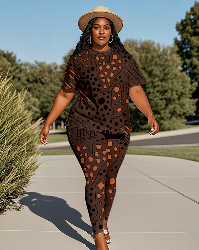 Women's Leopard print T-Shirt & Pants