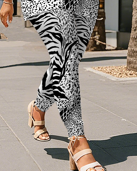 Women's Leopard print T-Shirt & Pants