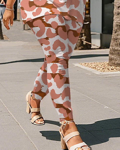 Women's Leopard print T-Shirt & Pants