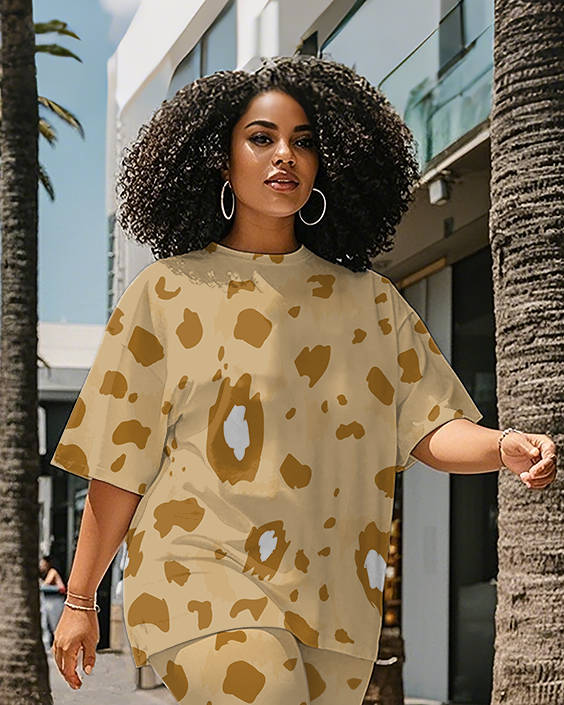 Women's Leopard print T-Shirt & Pants