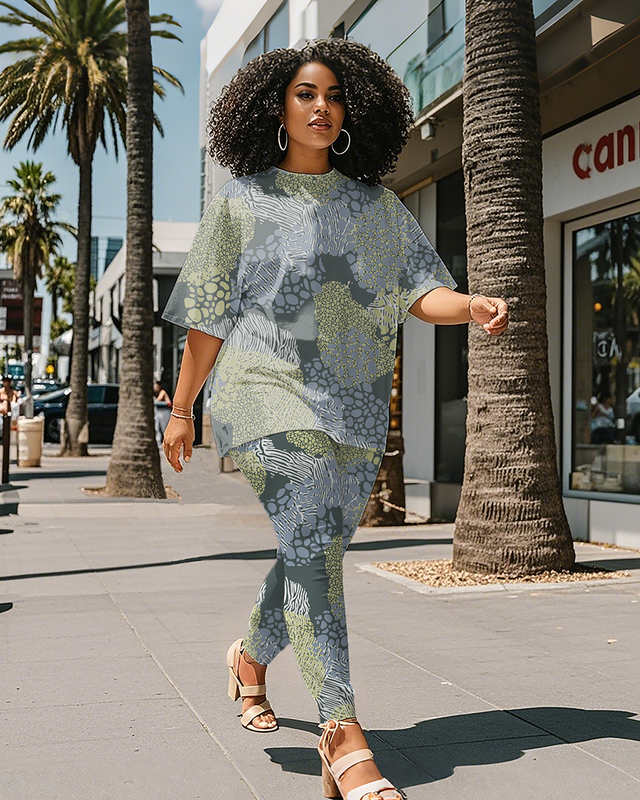 Women's Leopard print T-Shirt & Pants