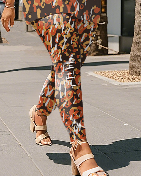 Women's Leopard print T-Shirt & Pants