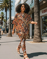 Women's Leopard print T-Shirt & Pants