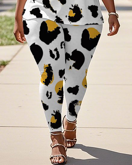 Women's Leopard print T-Shirt & Pants
