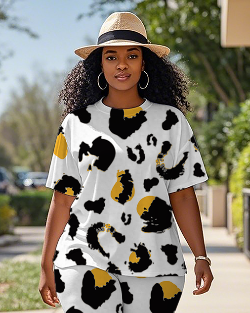 Women's Leopard print T-Shirt & Pants