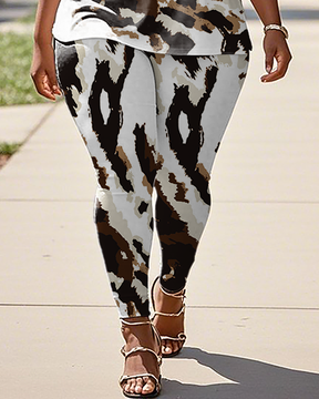 Women's Leopard print T-Shirt & Pants