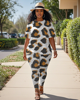 Women's Leopard print T-Shirt & Pants