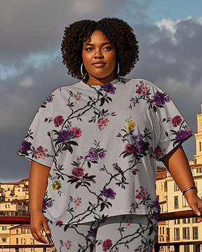 Women's flowers and birds T-Shirt & Pants