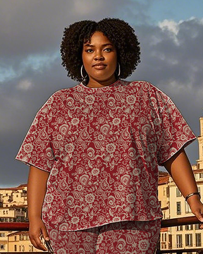 Women's flowers pattern T-Shirt & Pants