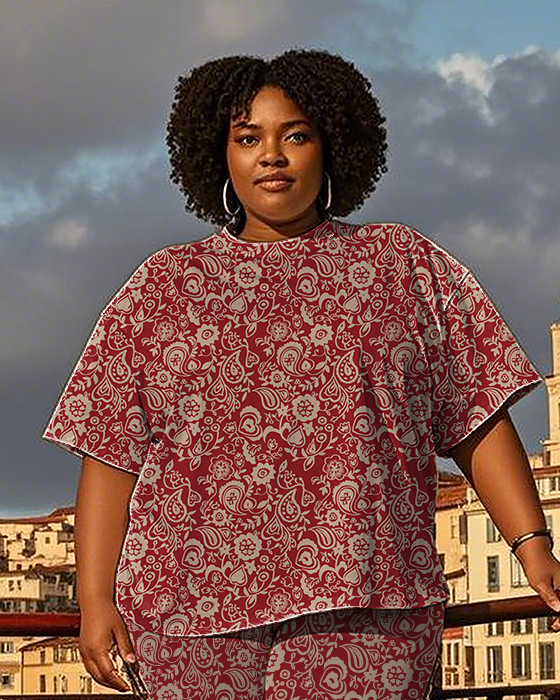 Women's flowers pattern T-Shirt & Pants