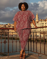 Women's flowers pattern T-Shirt & Pants