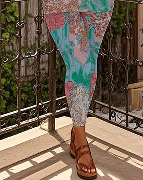 Women's flowers pattern T-Shirt & Pants