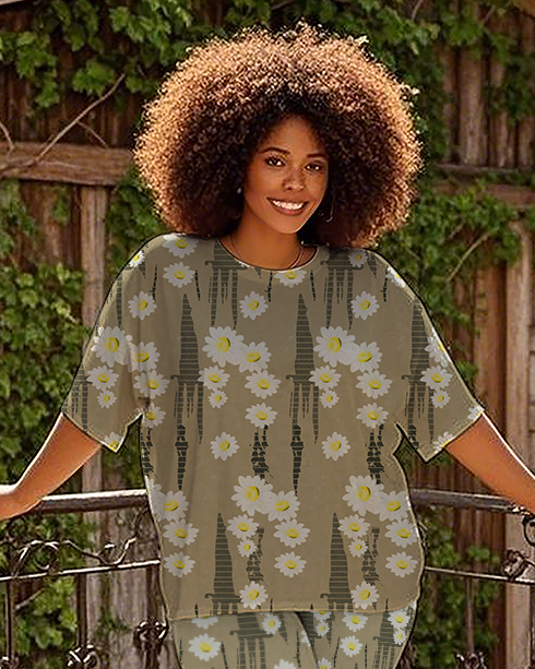 Women's flowers T-Shirt & Pants