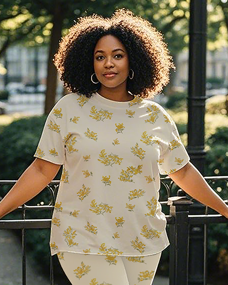 Women's golden branches T-Shirt & Pants