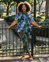 Women's ocean pattern T-Shirt & Pants