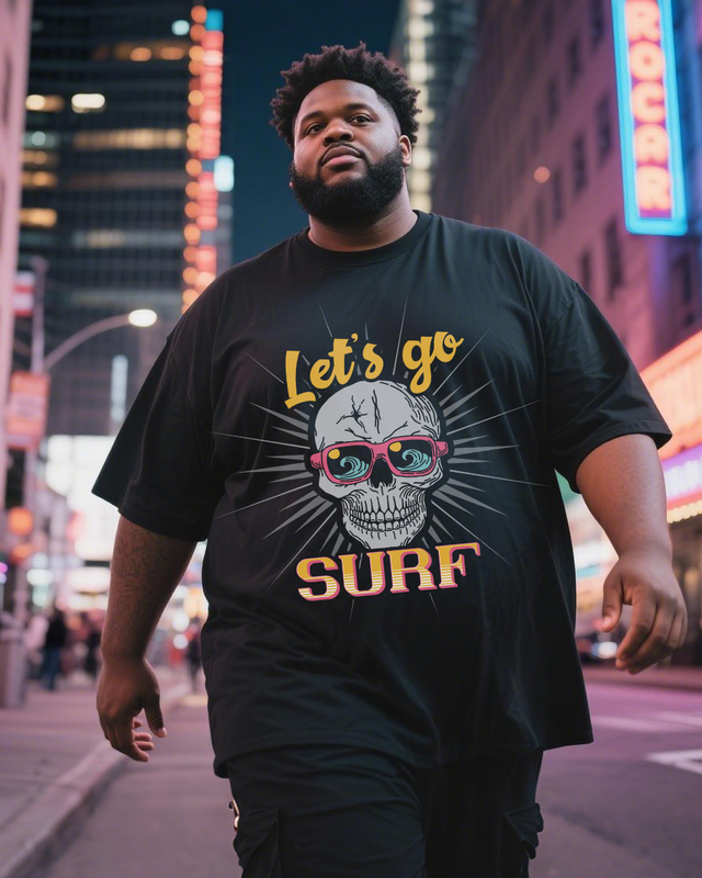 surfing Men's Plus Size Short Sleeve T-Shirt