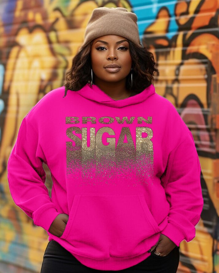 Women's Plus Size Brown Sugar Long Sleeve Hoodie