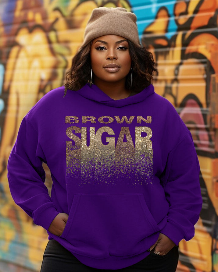 Women's Plus Size Brown Sugar Long Sleeve Hoodie
