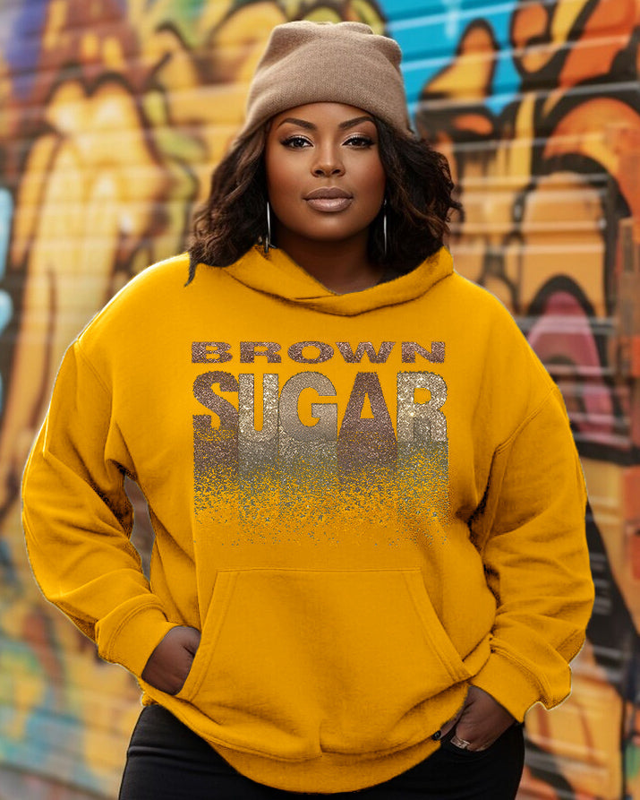 Women's Plus Size Brown Sugar Long Sleeve Hoodie