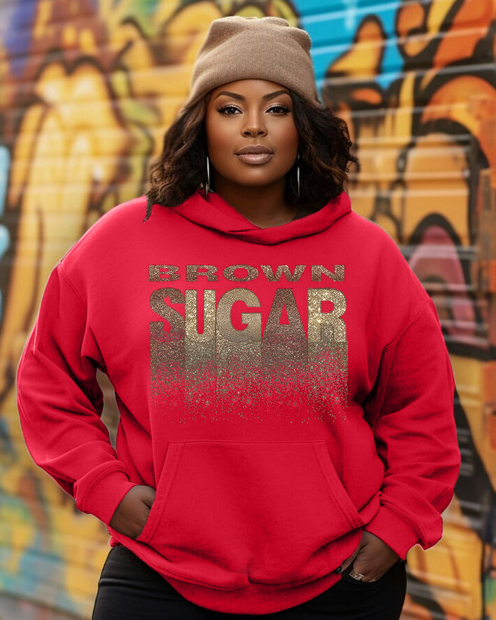 Women's Plus Size Brown Sugar Long Sleeve Hoodie